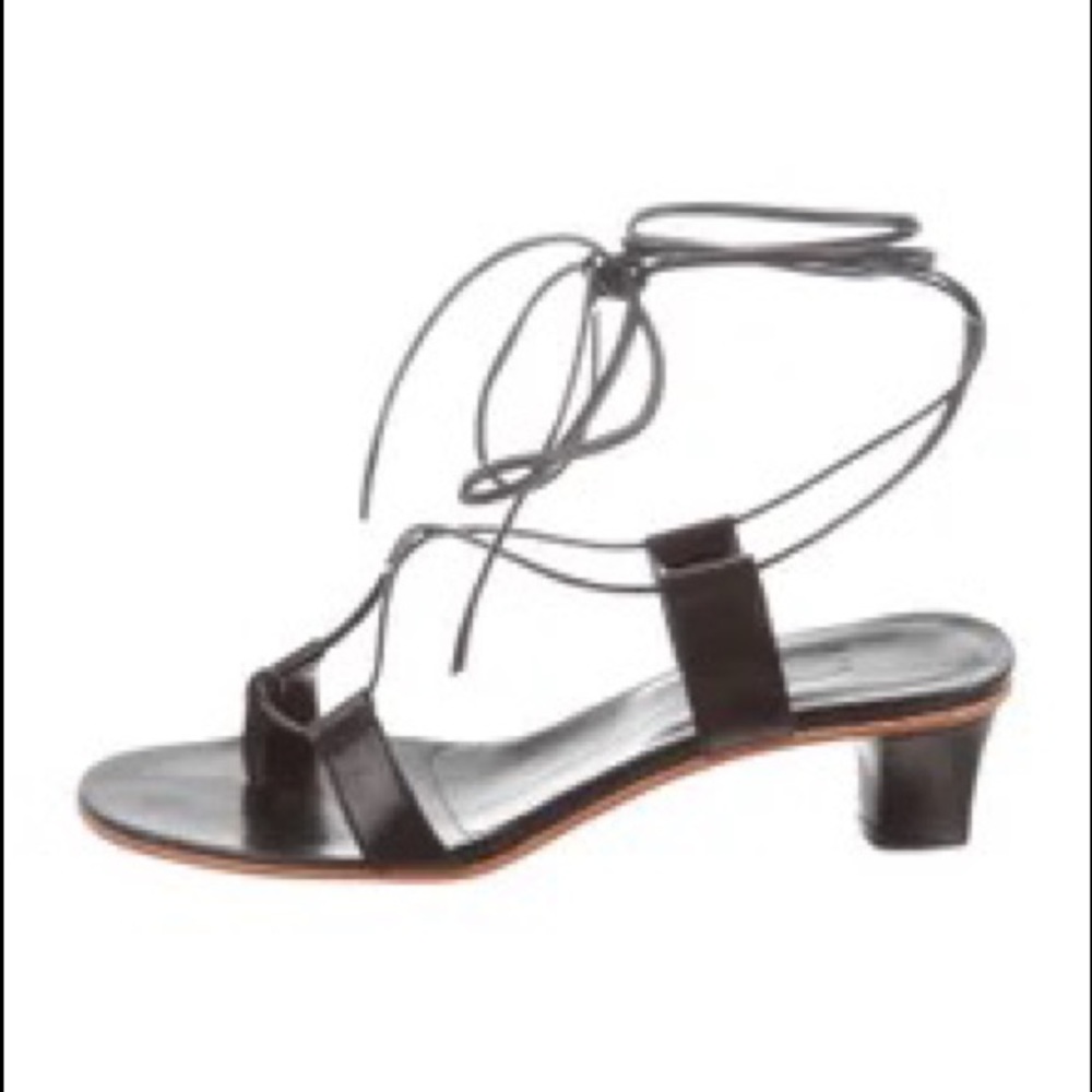 Martiniano Pavone Strappy Sandals Black 38 NIB